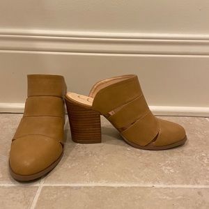 Faux leather mule shoes